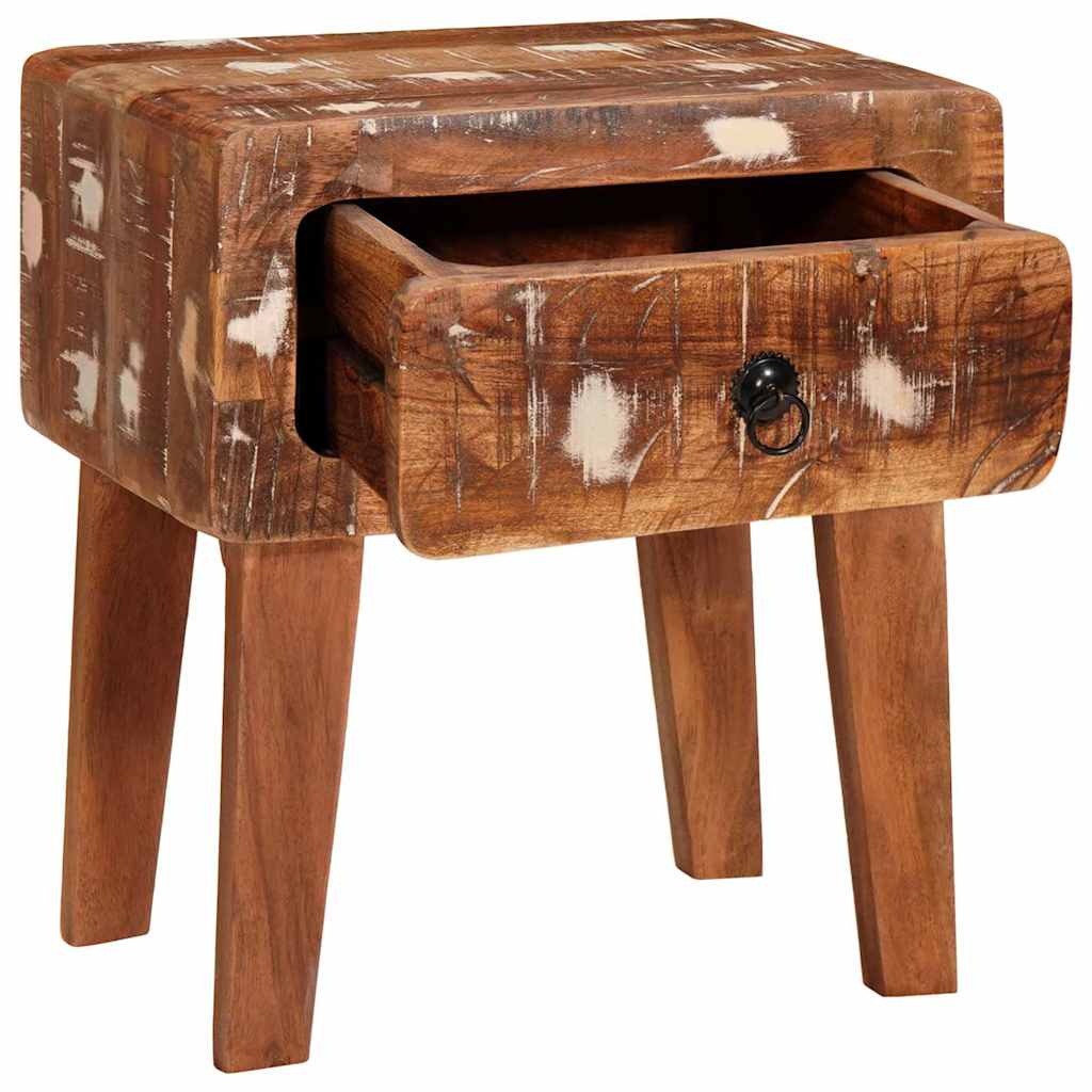 Bijzettafel Bruin 40 x 32 x 46 cm Massief Gerecycled Hout is nu te koop bij PeponiXL, paradijselijk wonen!