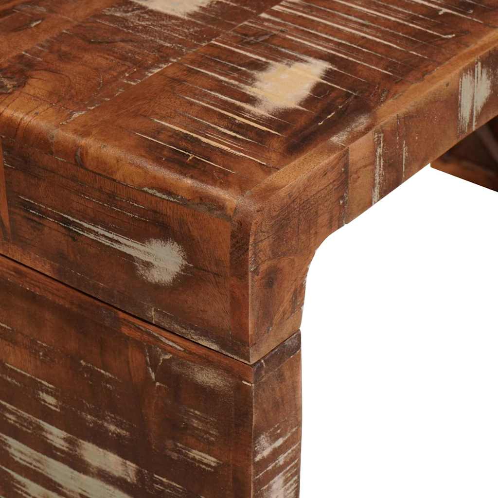 Nesttafel 3 pcs Bruin Massief Gerecycled Hout is nu te koop bij PeponiXL, paradijselijk wonen!