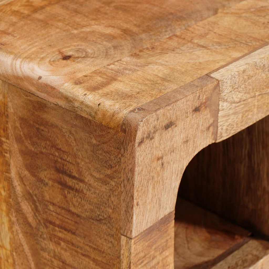 Wijnrek met opslag Bruin 44 x 30 x 35 cm Massief Mango Hout is nu te koop bij PeponiXL, paradijselijk wonen!