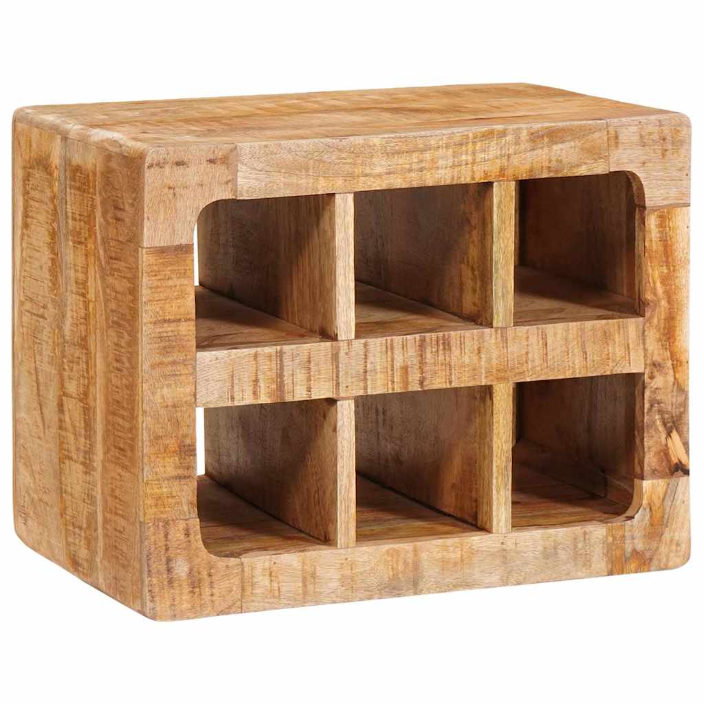 Wijnrek met opslag Bruin 44 x 30 x 35 cm Massief Mango Hout is nu te koop bij PeponiXL, paradijselijk wonen!