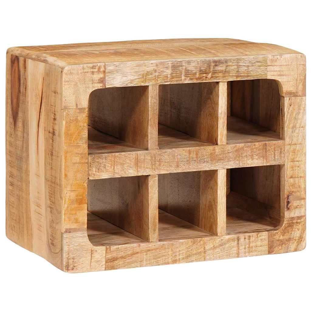 Wijnrek met opslag Bruin 44 x 30 x 35 cm Massief Mango Hout is nu te koop bij PeponiXL, paradijselijk wonen!