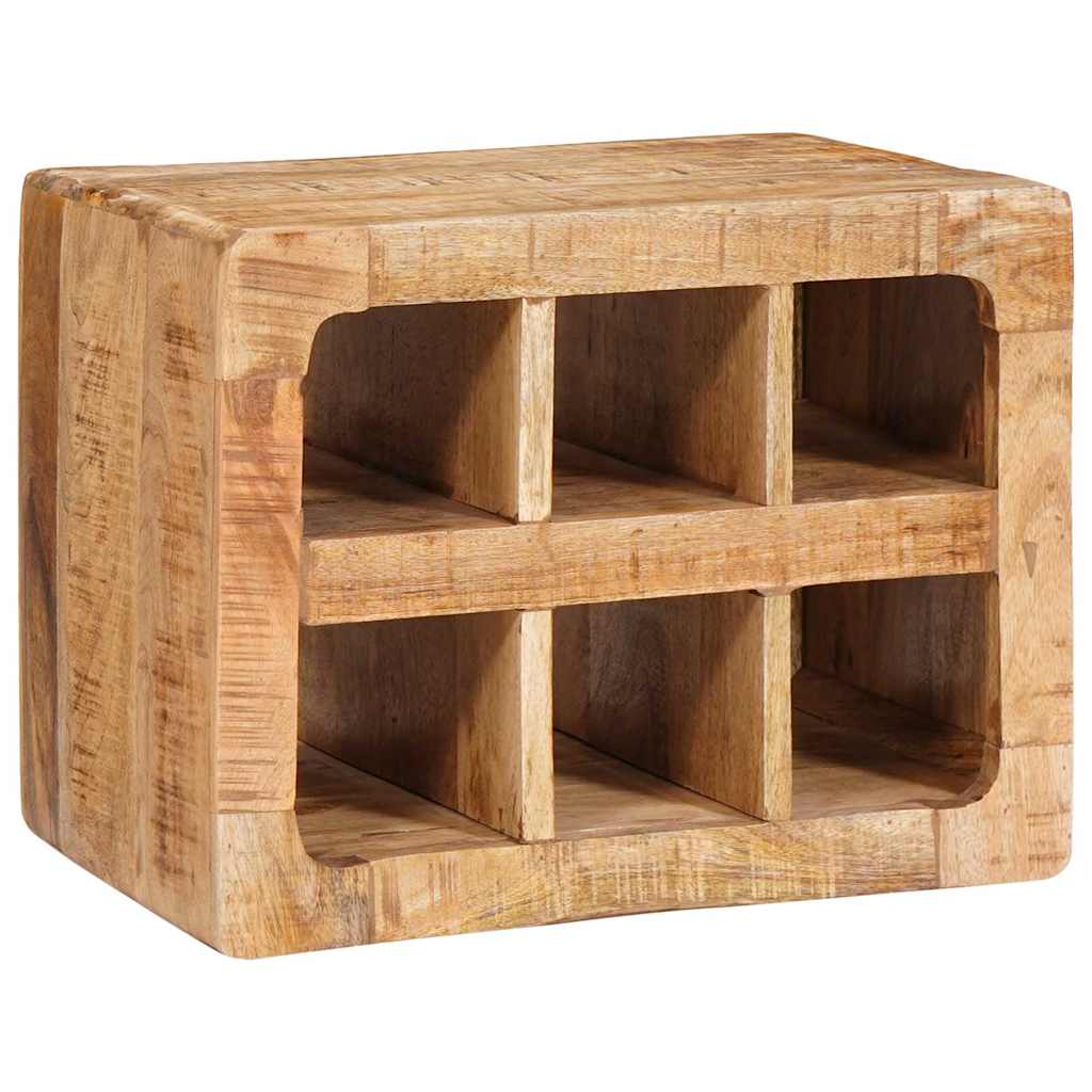 Wijnrek met opslag Bruin 44 x 30 x 35 cm Massief Mango Hout is nu te koop bij PeponiXL, paradijselijk wonen!