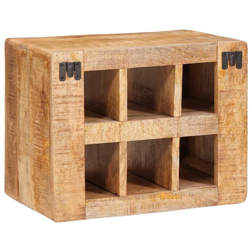 Wijnrek met opslag Bruin 44 x 30 x 35 cm Massief Mango Hout is nu te koop bij PeponiXL, paradijselijk wonen!