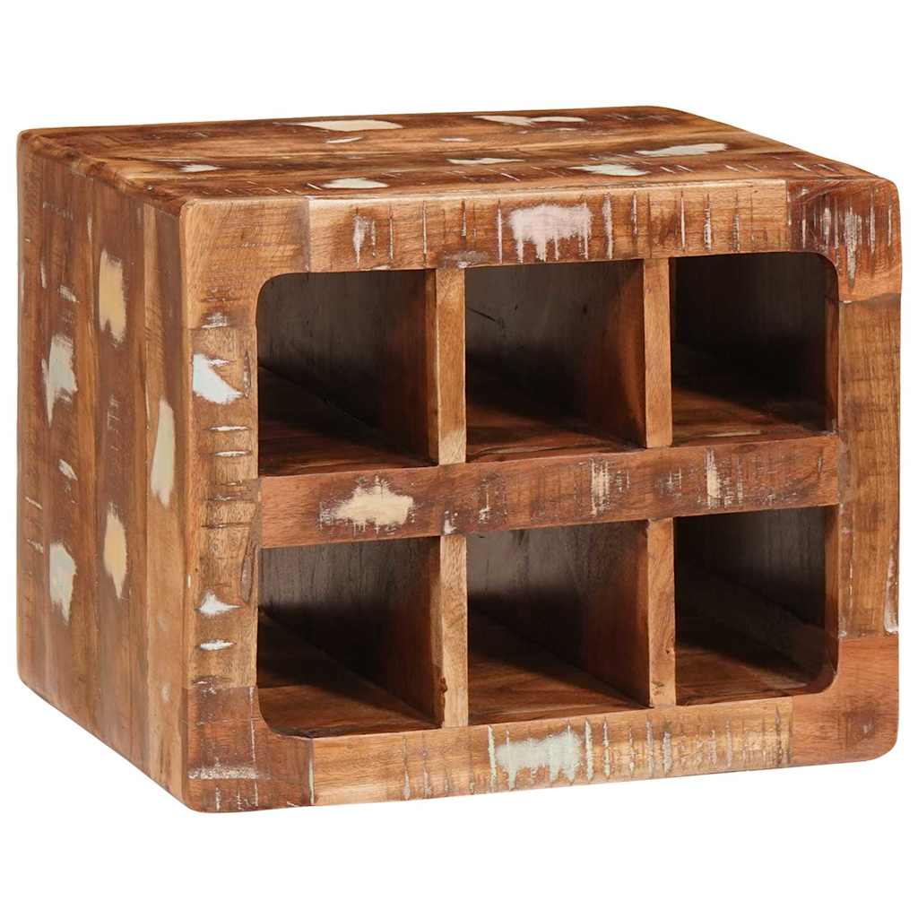 Wijnrek Bruin 44 x 30 x 35 cm Massief Gerecycled Hout is nu te koop bij PeponiXL, paradijselijk wonen!