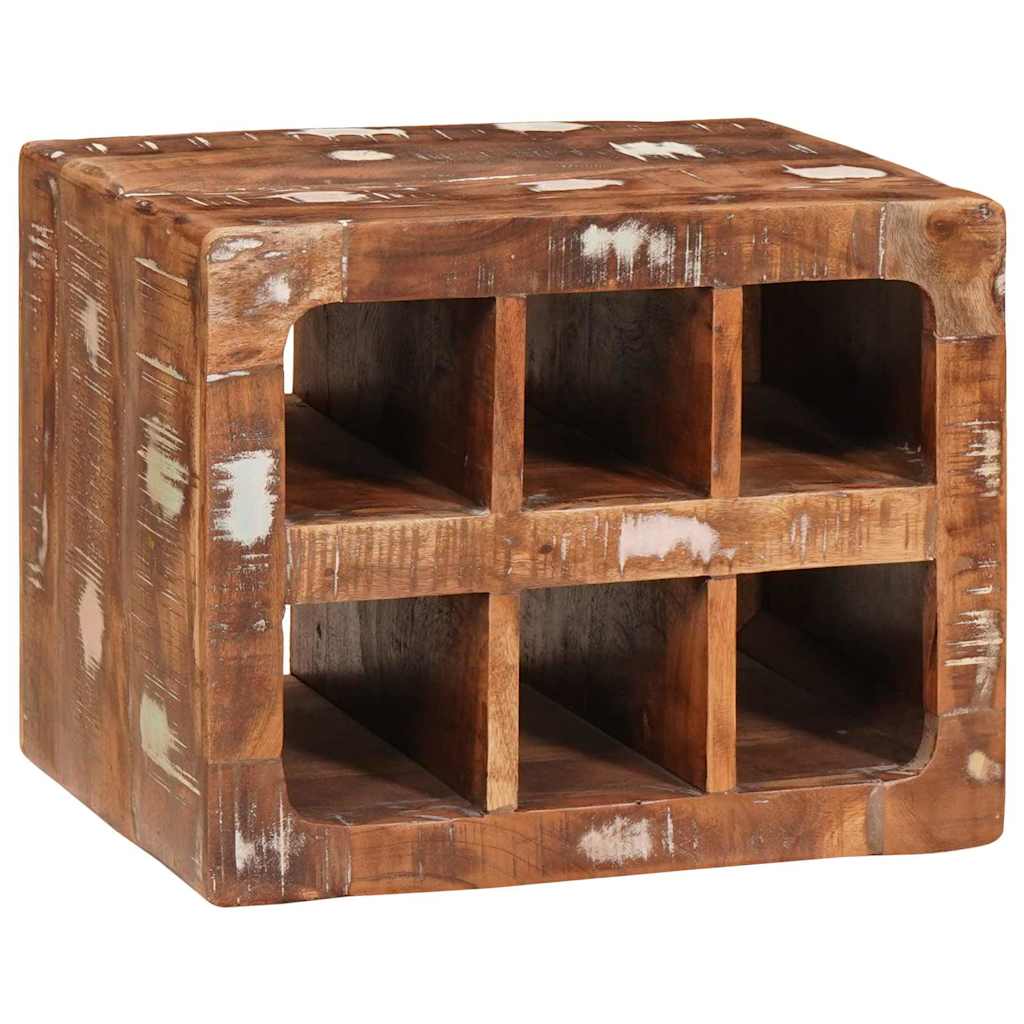 Wijnrek Bruin 44 x 30 x 35 cm Massief Gerecycled Hout is nu te koop bij PeponiXL, paradijselijk wonen!
