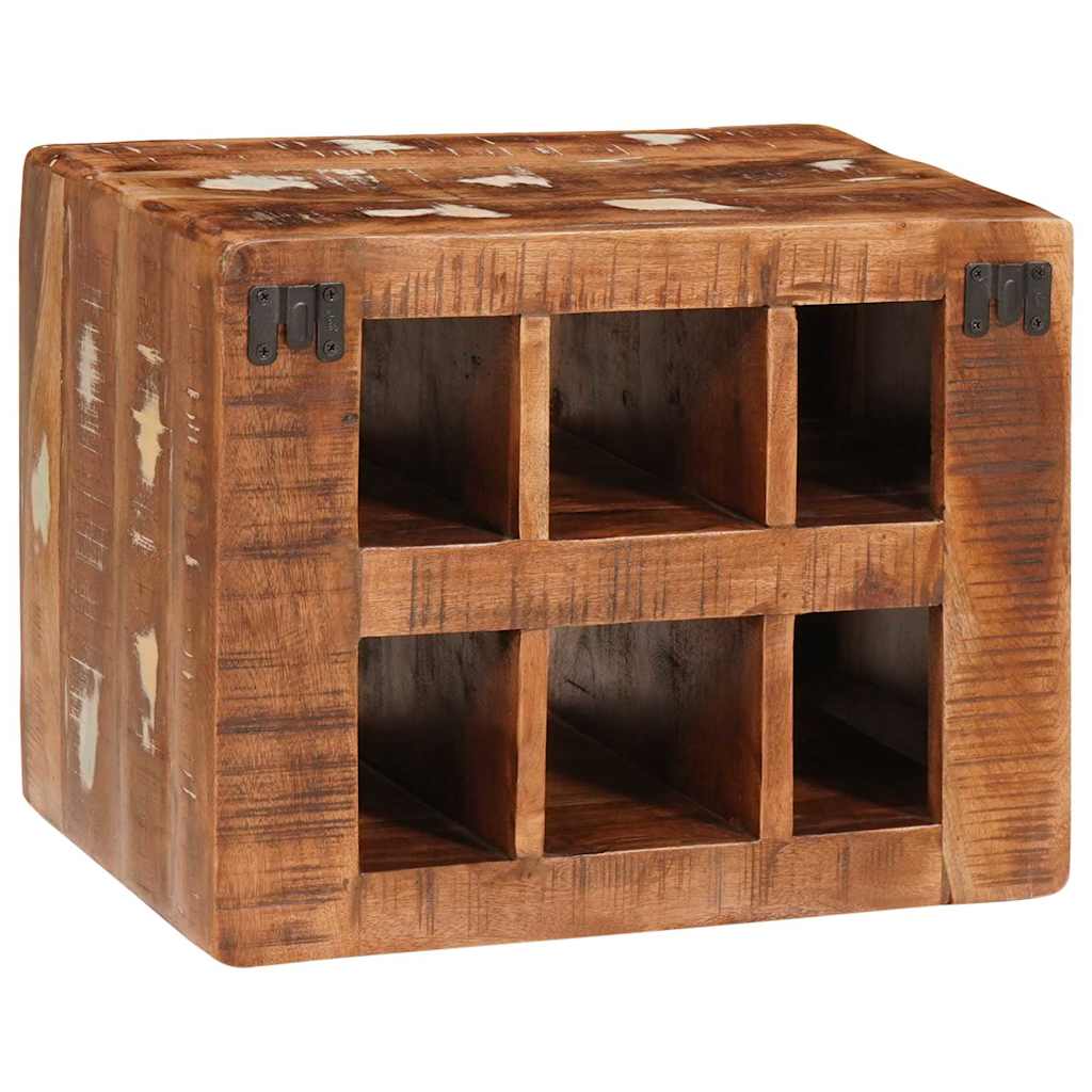 Wijnrek Bruin 44 x 30 x 35 cm Massief Gerecycled Hout is nu te koop bij PeponiXL, paradijselijk wonen!