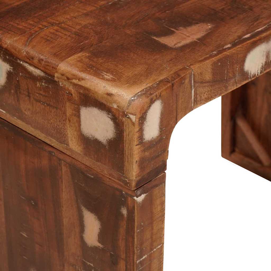 Bijzettafel Bruin 60 x 35 x 46 cm Massief Gerecycled Hout is nu te koop bij PeponiXL, paradijselijk wonen!