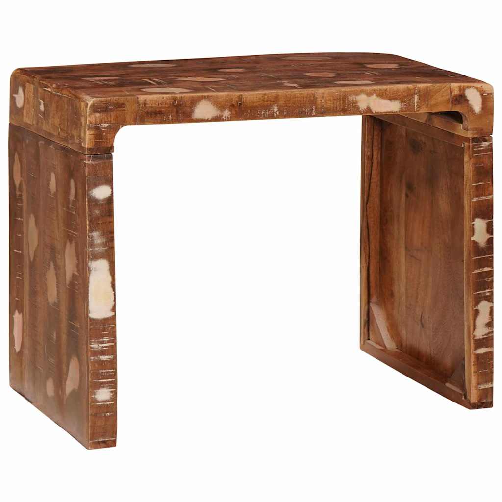 Bijzettafel Bruin 60 x 35 x 46 cm Massief Gerecycled Hout is nu te koop bij PeponiXL, paradijselijk wonen!