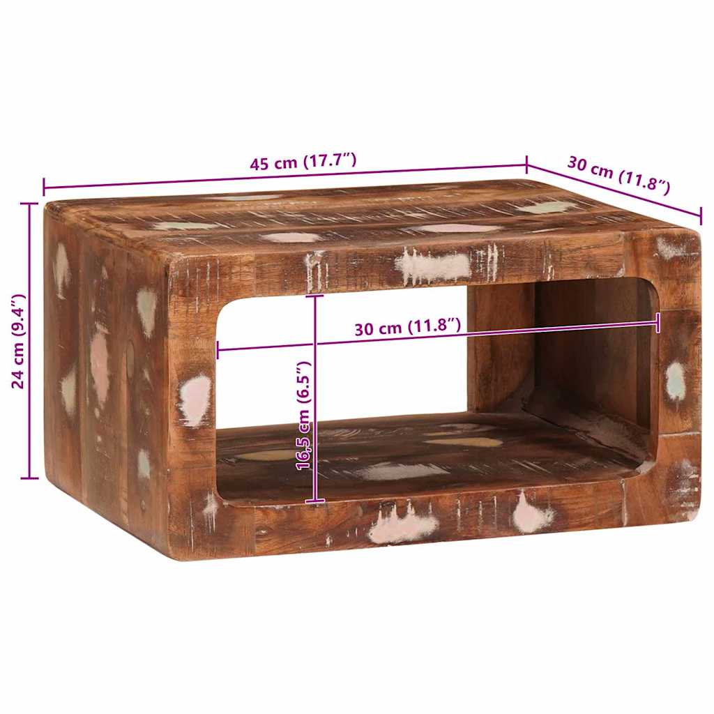 Nachtkastje Bruin 45 x 30 x 24 cm Massief Gerecycled Hout is nu te koop bij PeponiXL, paradijselijk wonen!