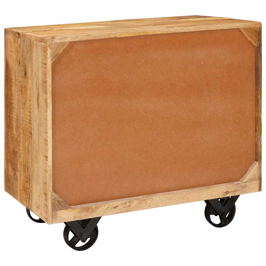 Bijzetkast met lade Bruin 70 x 38 x 63 cm massief mangohout is nu te koop bij PeponiXL, paradijselijk wonen!
