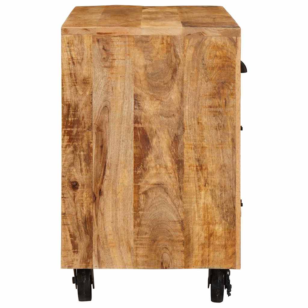 Bijzetkast met lade Bruin 70 x 38 x 63 cm massief mangohout is nu te koop bij PeponiXL, paradijselijk wonen!