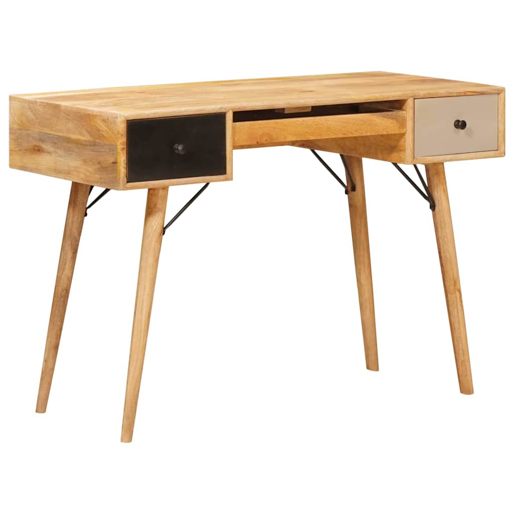 Schrijfbureau Bruin 110 x 55 x 76 cm Massief Mango Hout is nu te koop bij PeponiXL, paradijselijk wonen!