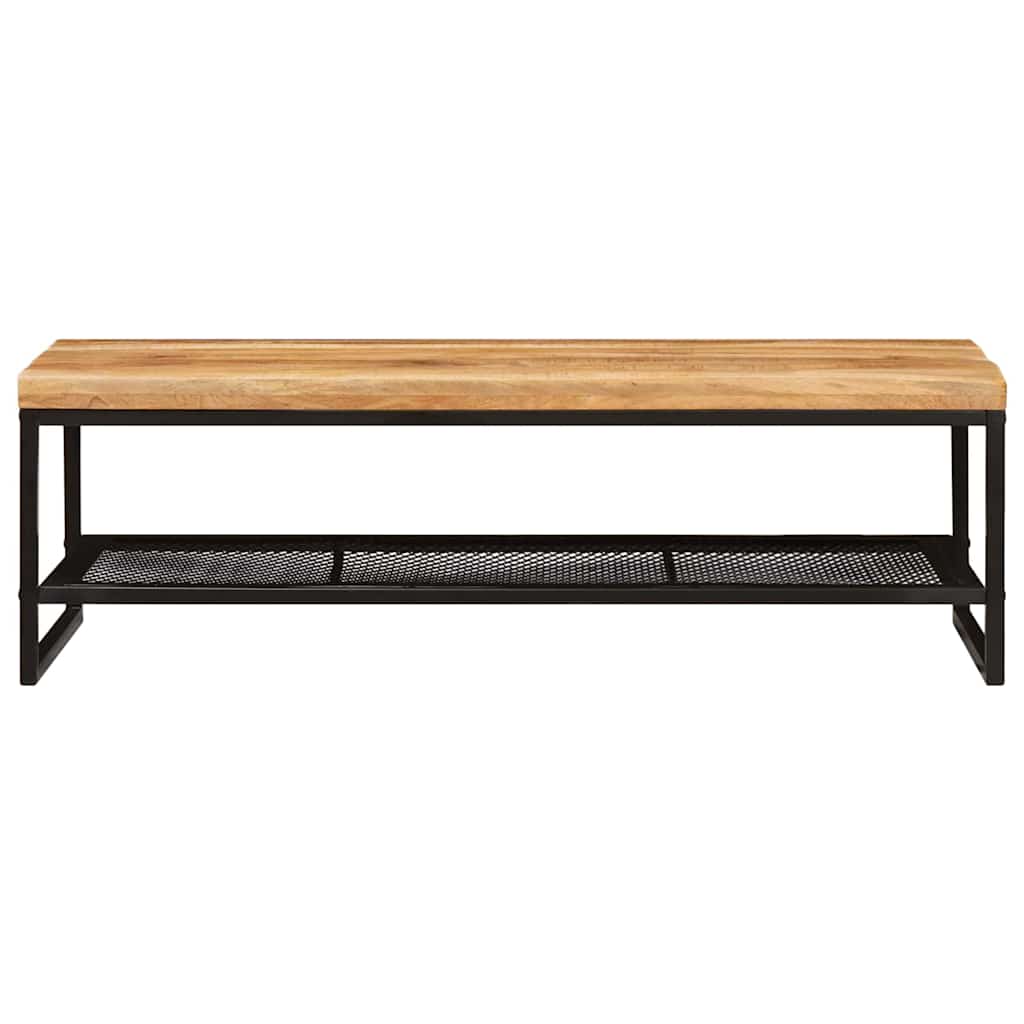 Salontafel Bruin en zwart 110 x 55 x 35 cm Massief Mango Hout is nu te koop bij PeponiXL, paradijselijk wonen!