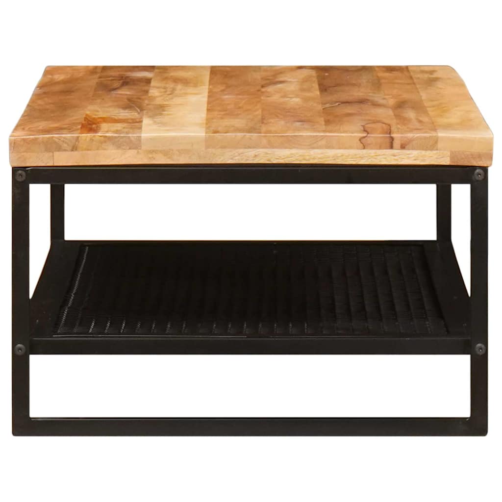 Salontafel Bruin en zwart 110 x 55 x 35 cm Massief Mango Hout is nu te koop bij PeponiXL, paradijselijk wonen!