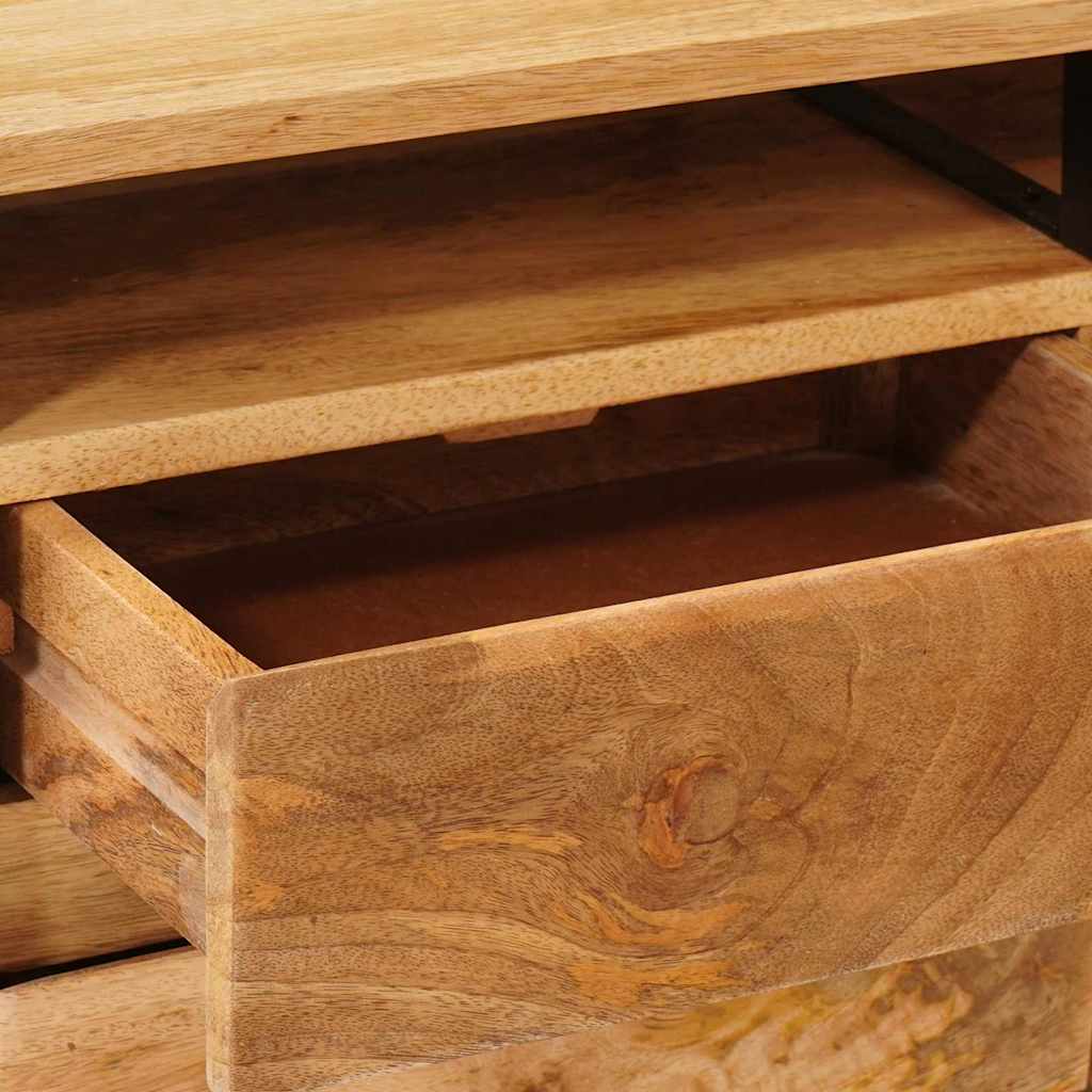 Opslagkasten met lade Bruin 110 x 30 x 40 cm Massief Mango Hout is nu te koop bij PeponiXL, paradijselijk wonen!