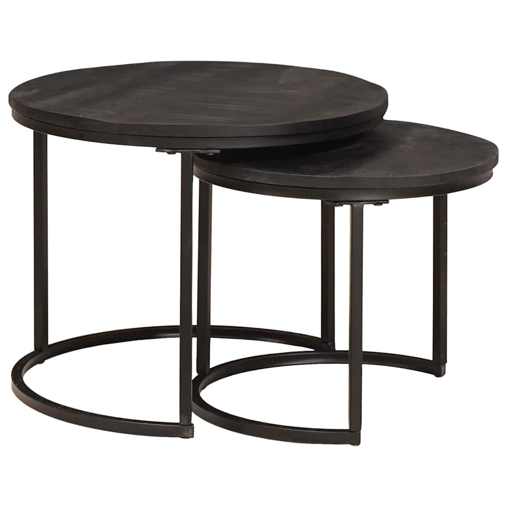 Nest Koffietafels 2 st Zwart 50 x 50 x 40 cm is nu te koop bij PeponiXL, paradijselijk wonen!