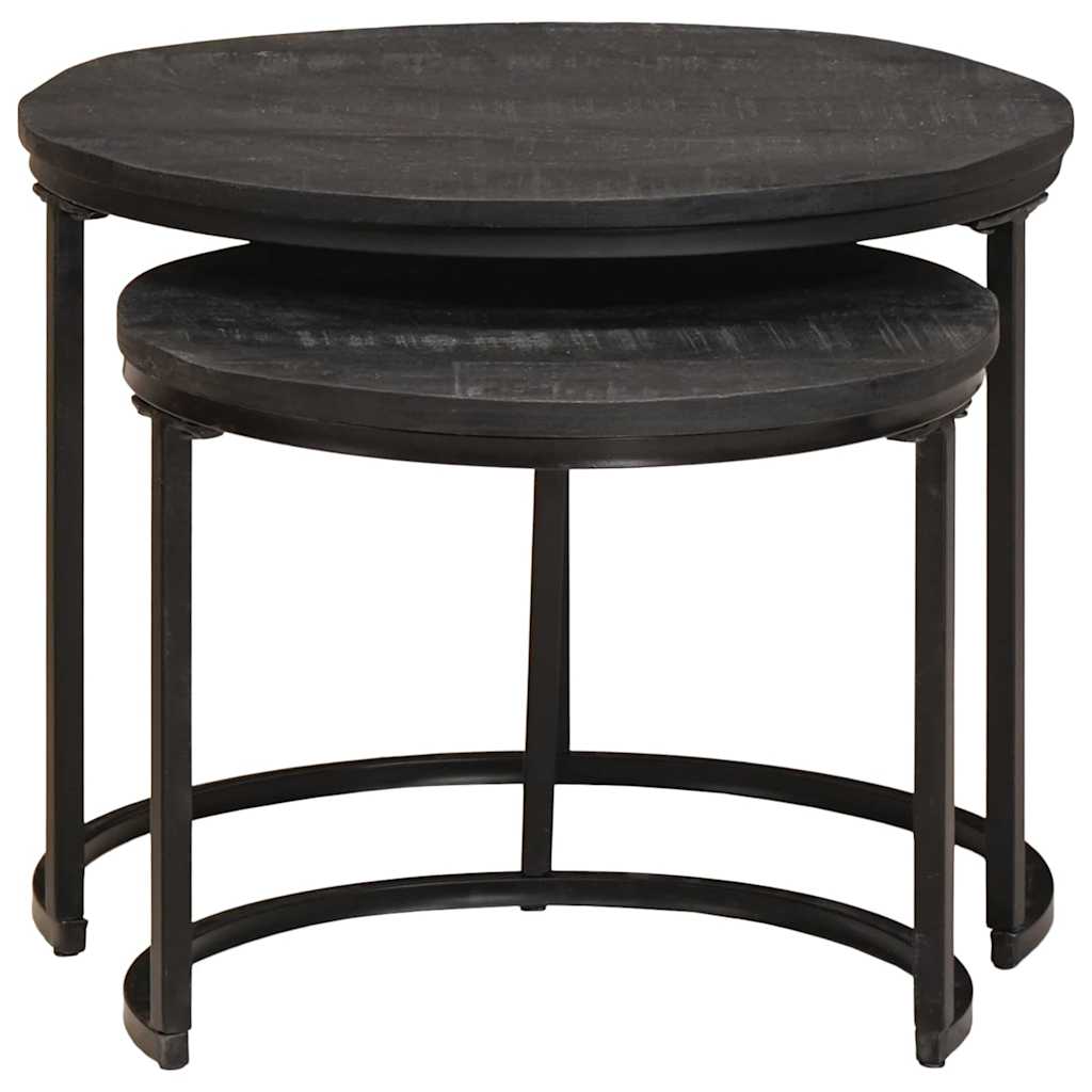 Nest Koffietafels 2 st Zwart 50 x 50 x 40 cm is nu te koop bij PeponiXL, paradijselijk wonen!