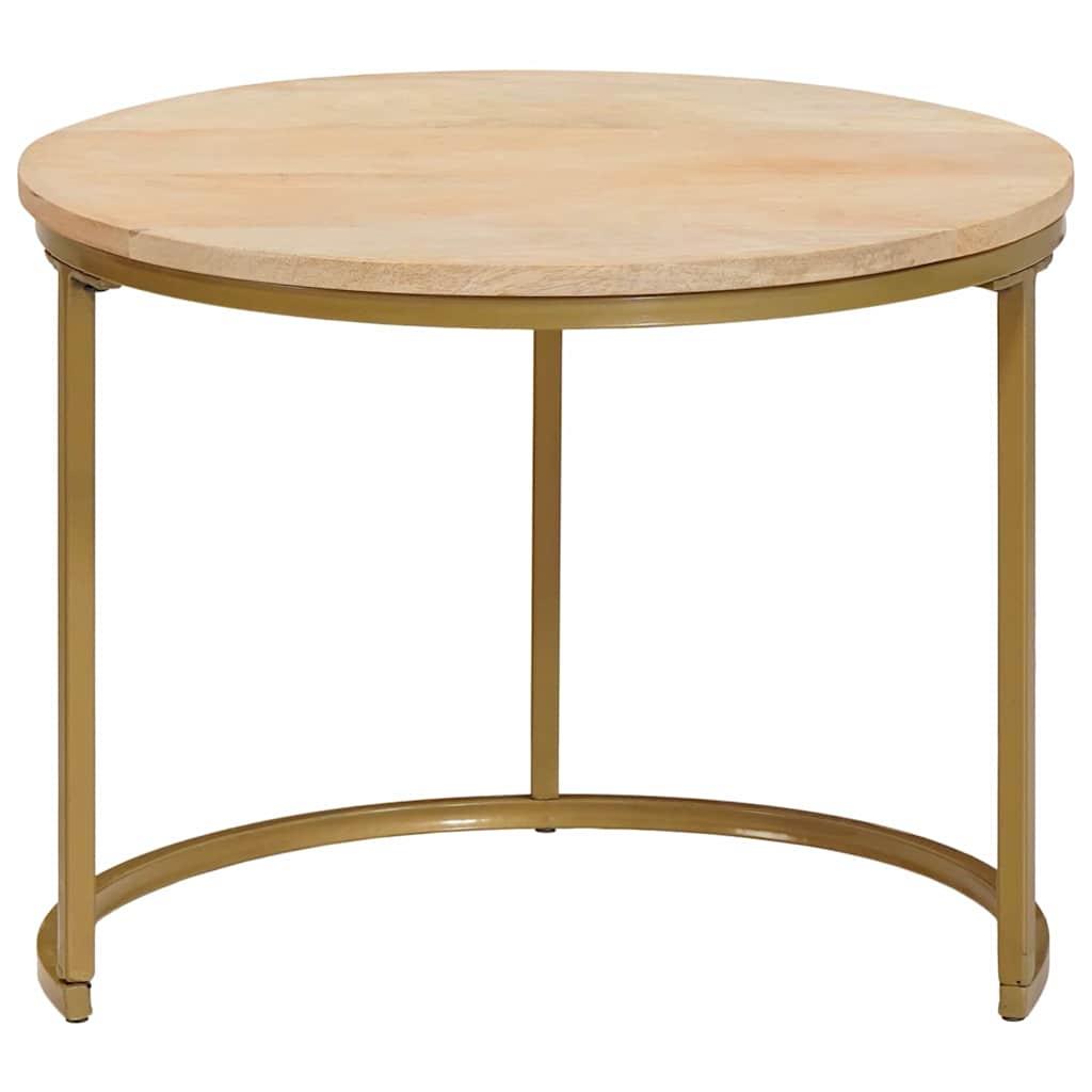 Nest Koffietafels 2 pcs Bruin Massief mangohout en staal is nu te koop bij PeponiXL, paradijselijk wonen!