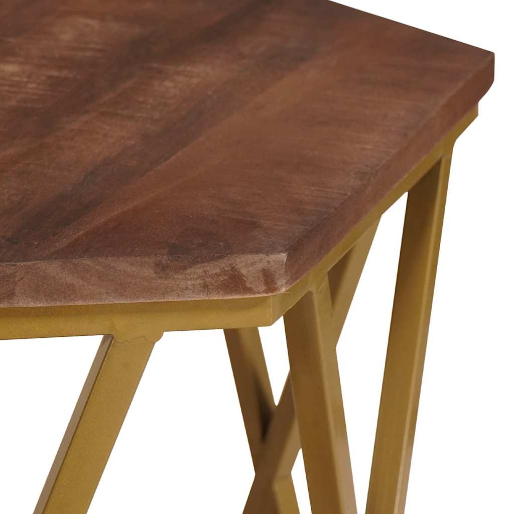 Salontafels Bruin 55 x 55 x 50 cm Massief Mango Hout is nu te koop bij PeponiXL, paradijselijk wonen!