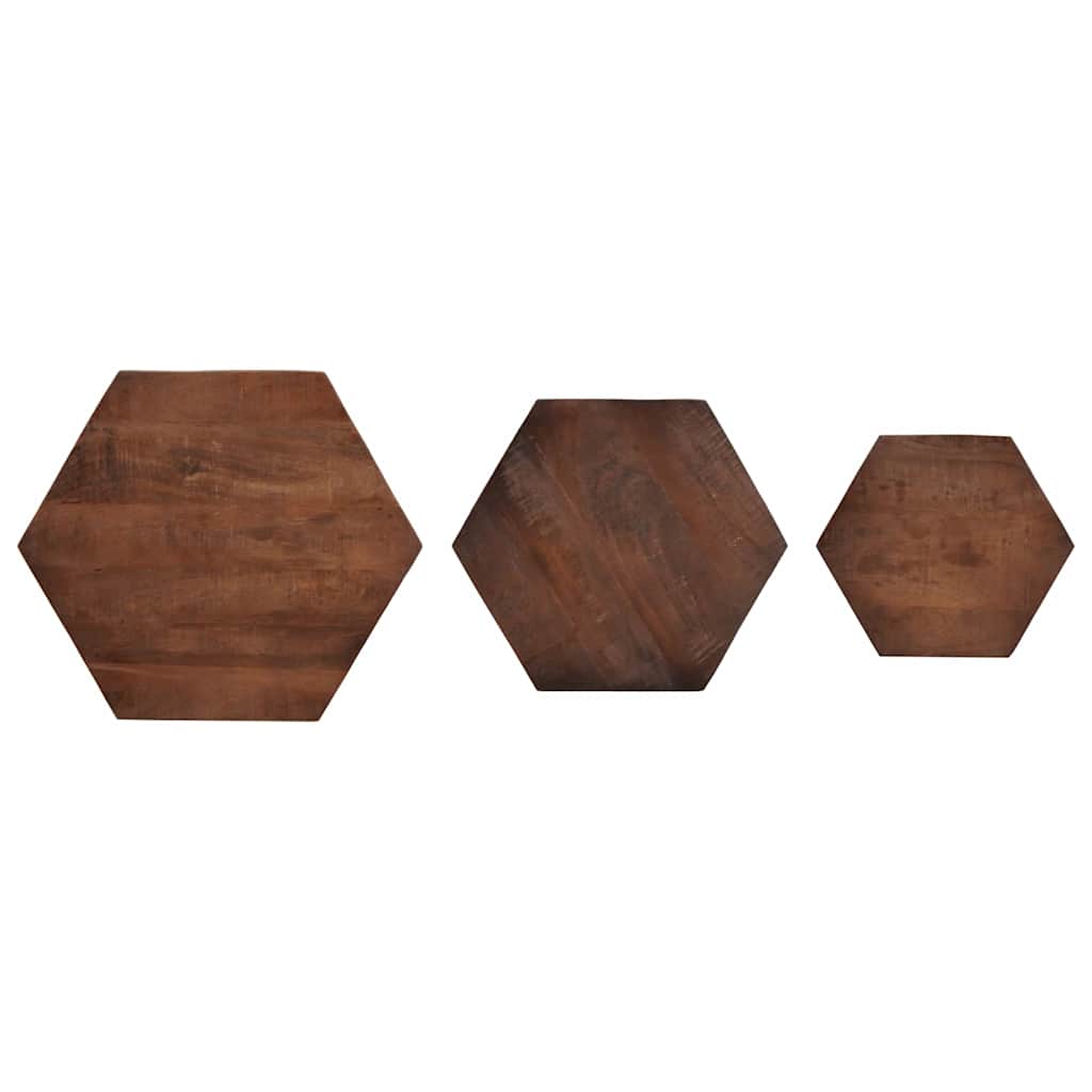 Salontafels Bruin 55 x 55 x 50 cm Massief Mango Hout is nu te koop bij PeponiXL, paradijselijk wonen!