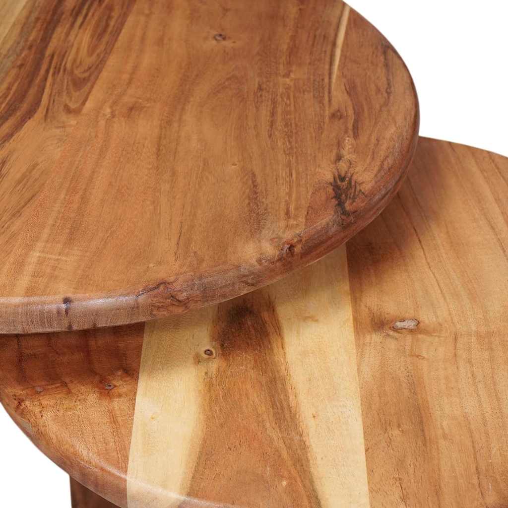 Nest Koffietafels 2 pcs Bruin Massief Acaciahout is nu te koop bij PeponiXL, paradijselijk wonen!