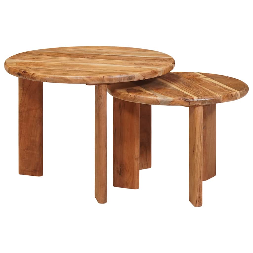 Nest Koffietafels 2 pcs Bruin Massief Acaciahout is nu te koop bij PeponiXL, paradijselijk wonen!