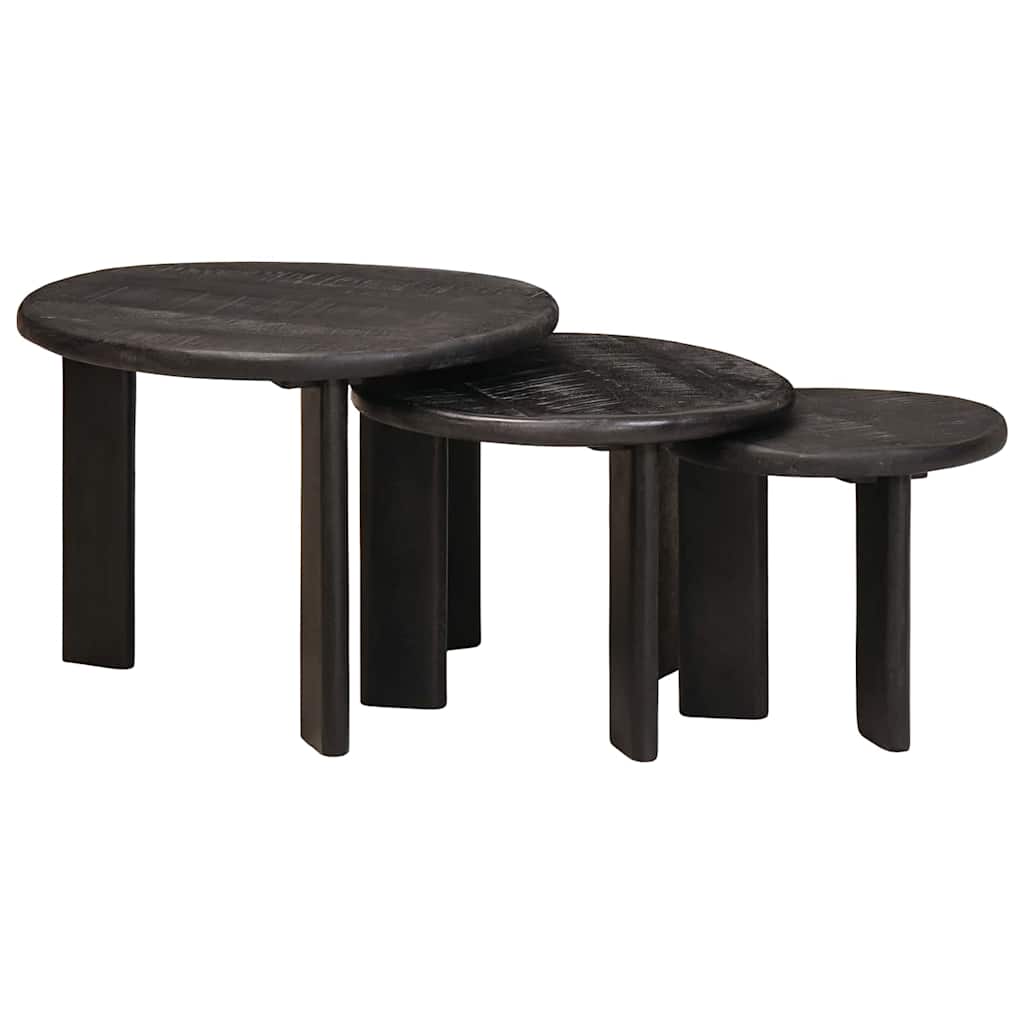 Nest Koffietafels 3 pcs Wit Massief Mango Hout is nu te koop bij PeponiXL, paradijselijk wonen!