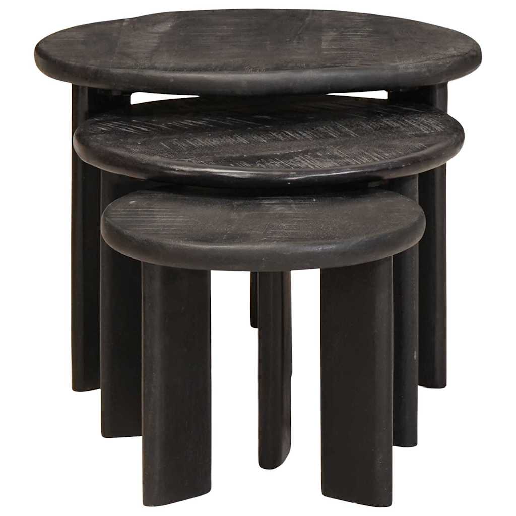Nest Koffietafels 3 pcs Wit Massief Mango Hout is nu te koop bij PeponiXL, paradijselijk wonen!