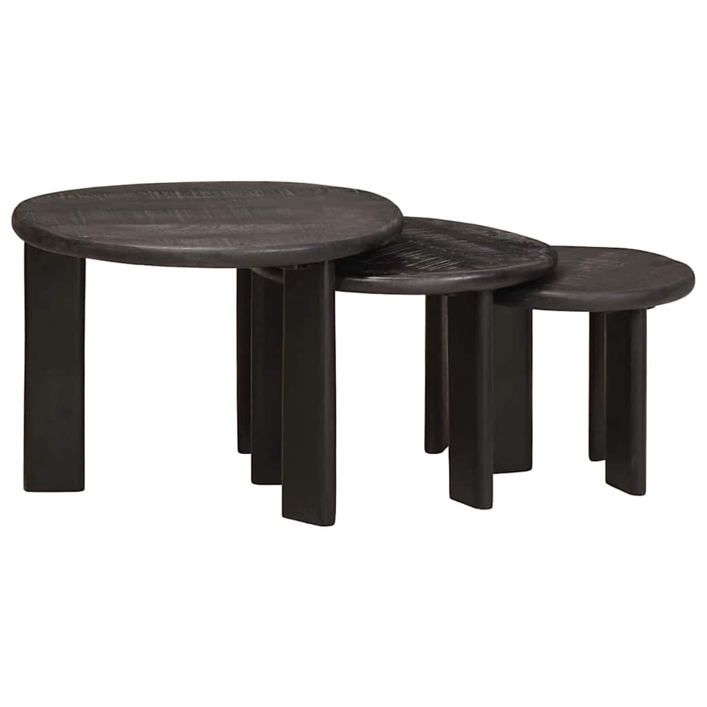 Nest Koffietafels 3 pcs Wit Massief Mango Hout is nu te koop bij PeponiXL, paradijselijk wonen!
