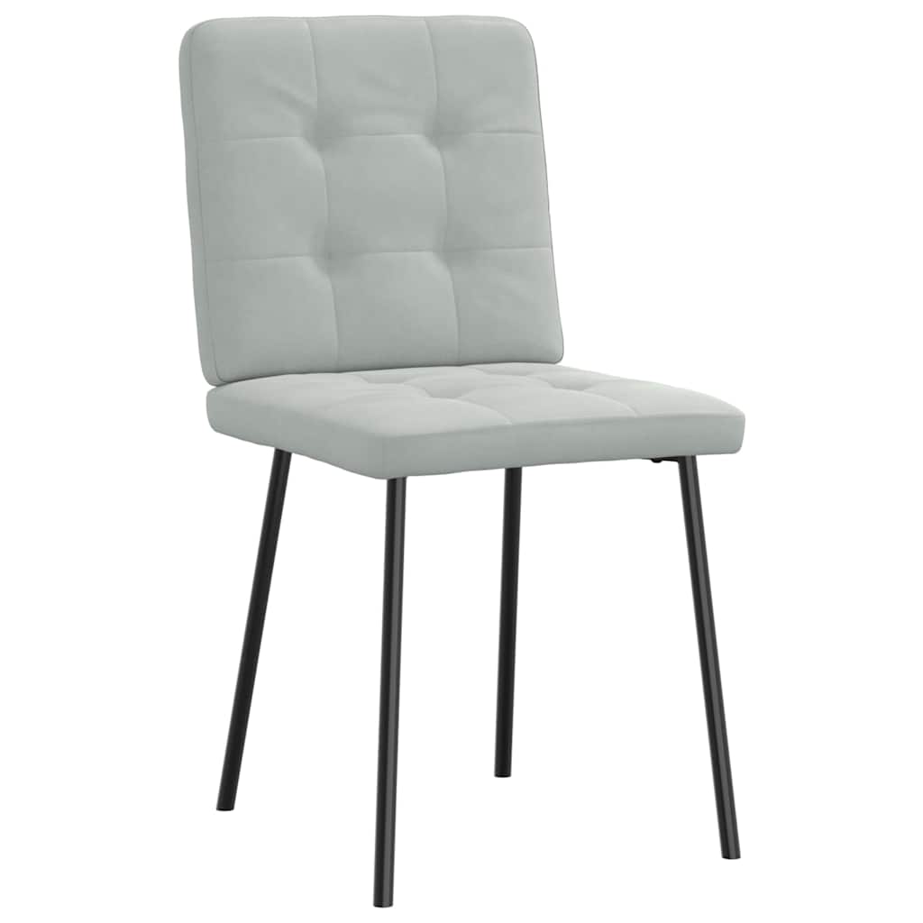 Eetkamerstoelen 2 st fluweel lichtgrijs is nu te koop bij PeponiXL, paradijselijk wonen!
