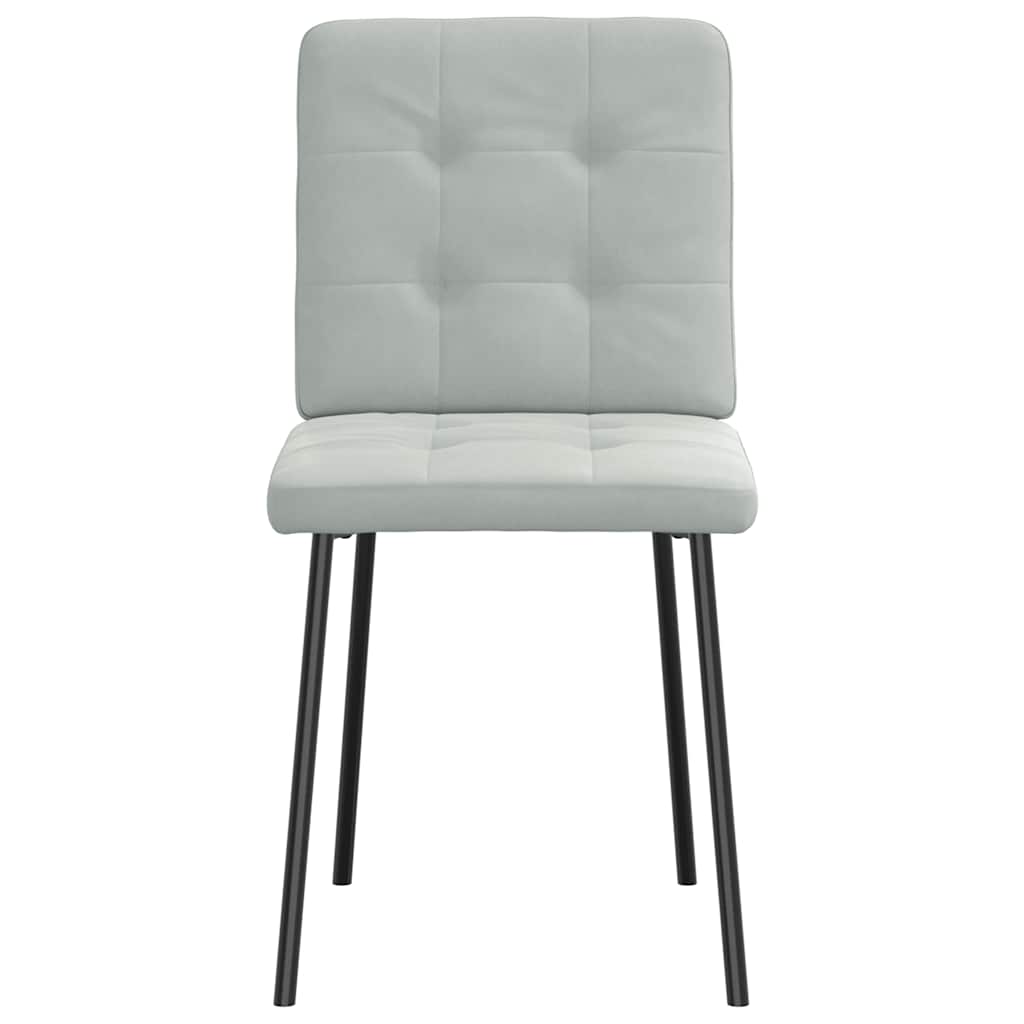 Eetkamerstoelen 2 st fluweel lichtgrijs is nu te koop bij PeponiXL, paradijselijk wonen!