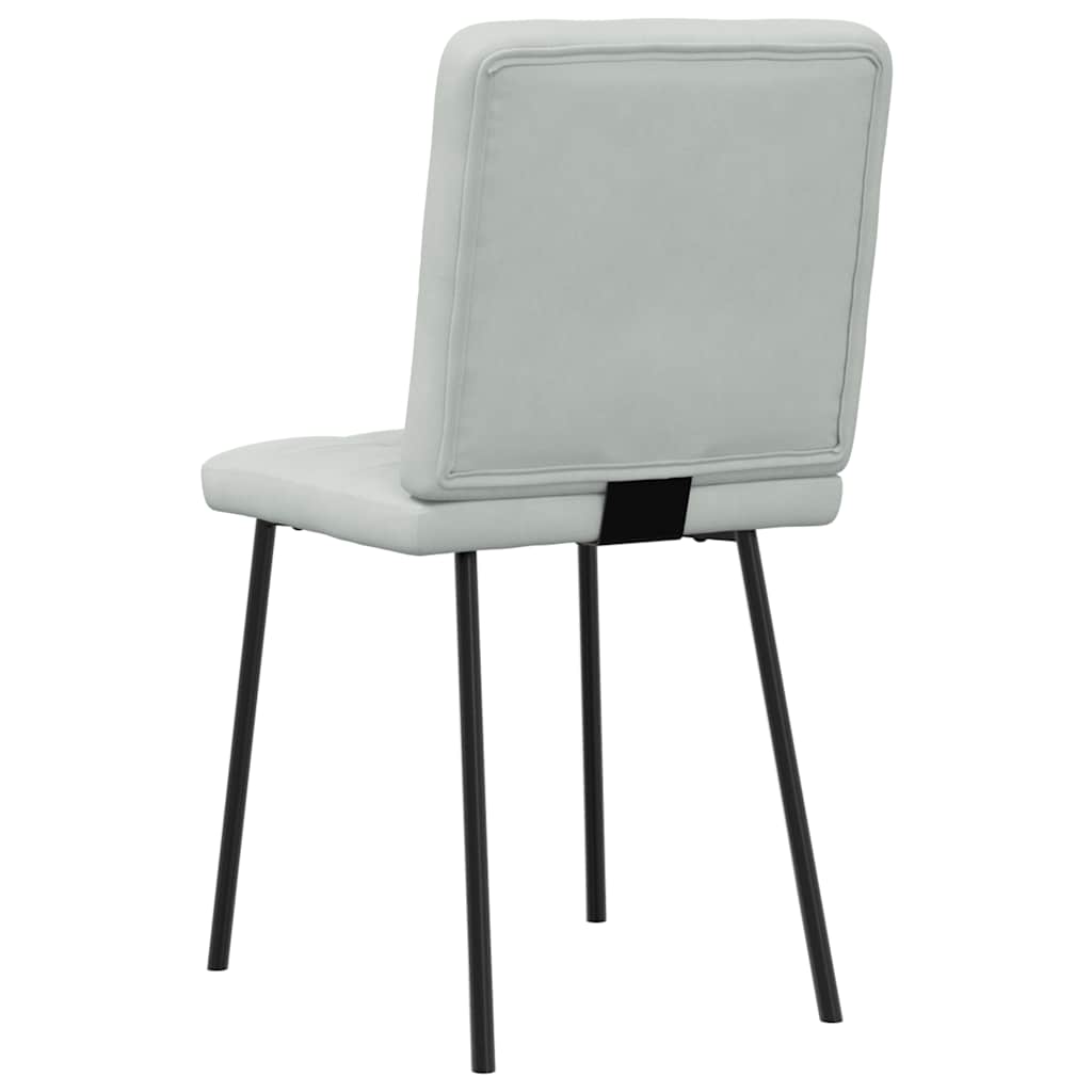 Eetkamerstoelen 2 st fluweel lichtgrijs is nu te koop bij PeponiXL, paradijselijk wonen!