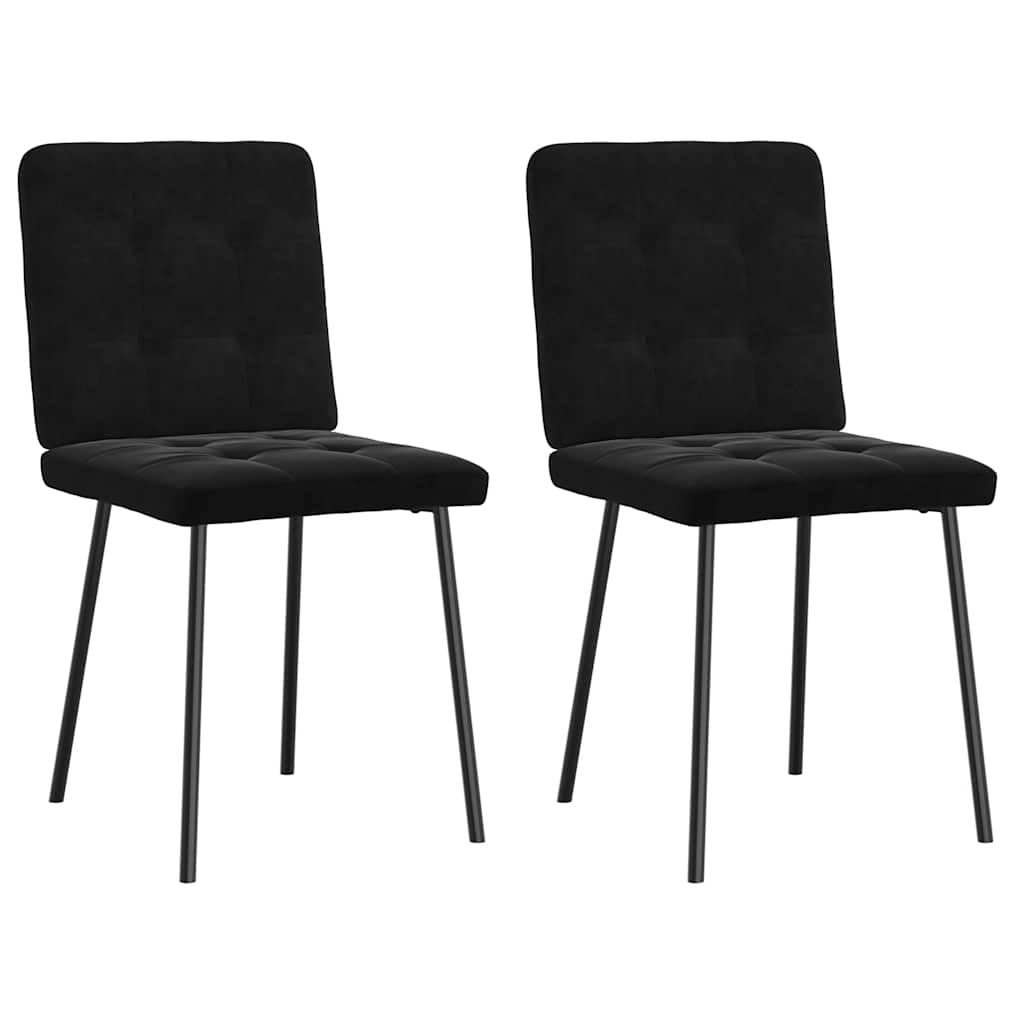Eetkamerstoelen 2 st fluweel zwart is nu te koop bij PeponiXL, paradijselijk wonen!