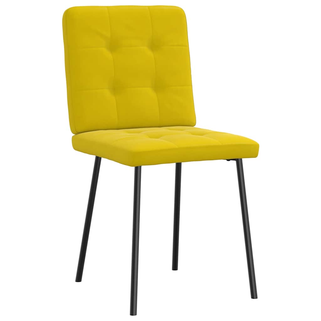 Eetkamerstoelen 2 st fluweel geel is nu te koop bij PeponiXL, paradijselijk wonen!