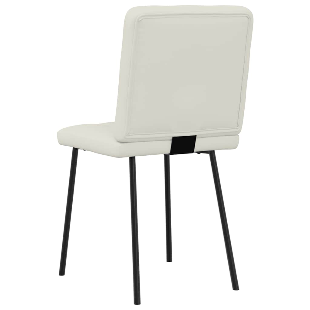 Eetkamerstoelen 2 st fluweel crèmekleurig is nu te koop bij PeponiXL, paradijselijk wonen!