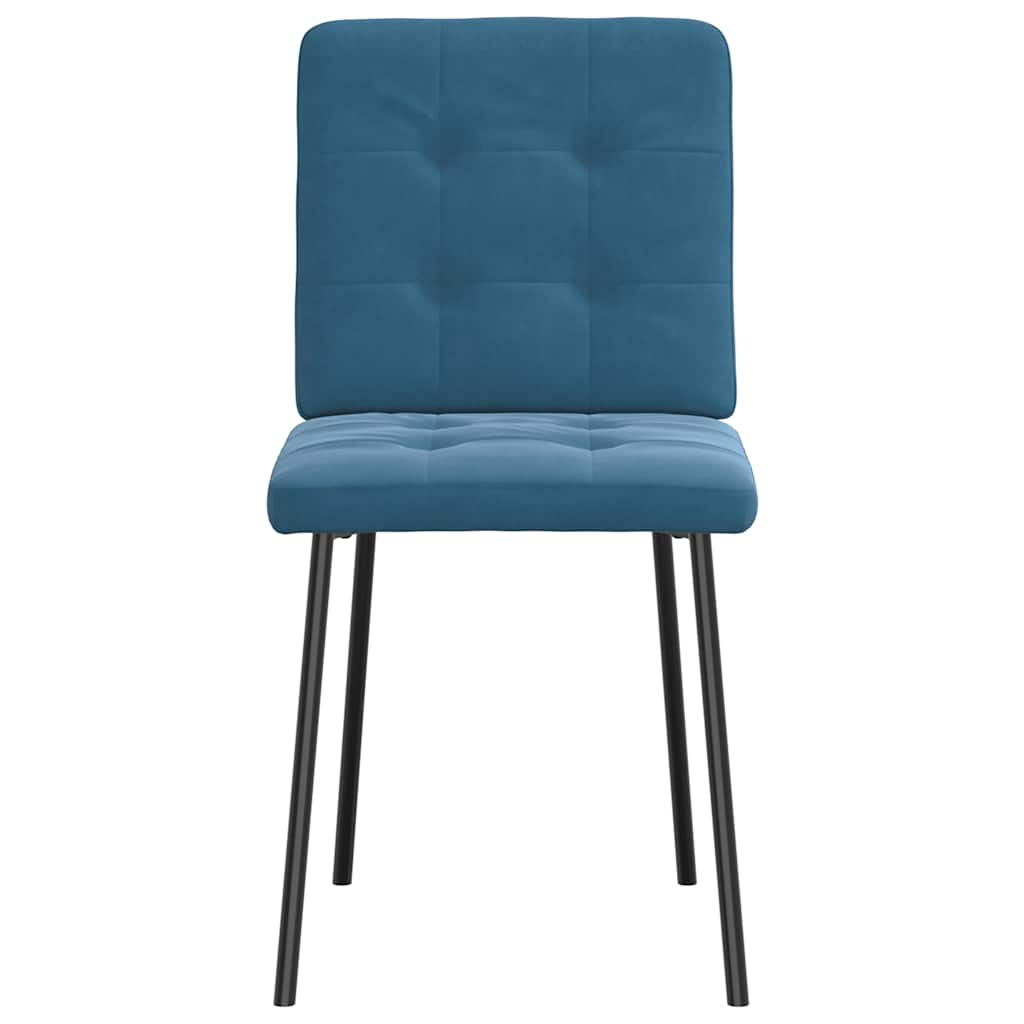 Eetkamerstoelen 2 st fluweel blauw is nu te koop bij PeponiXL, paradijselijk wonen!