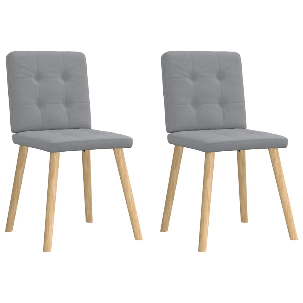 Eetkamerstoelen 2 st stof lichtgrijs is nu te koop bij PeponiXL, paradijselijk wonen!