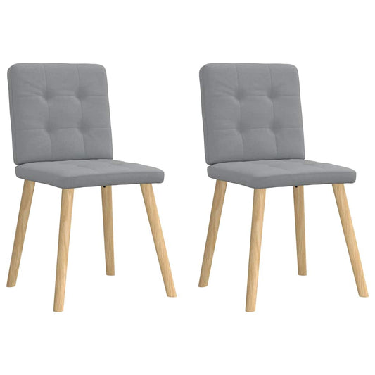 Eetkamerstoelen 2 st stof lichtgrijs is nu te koop bij PeponiXL, paradijselijk wonen!
