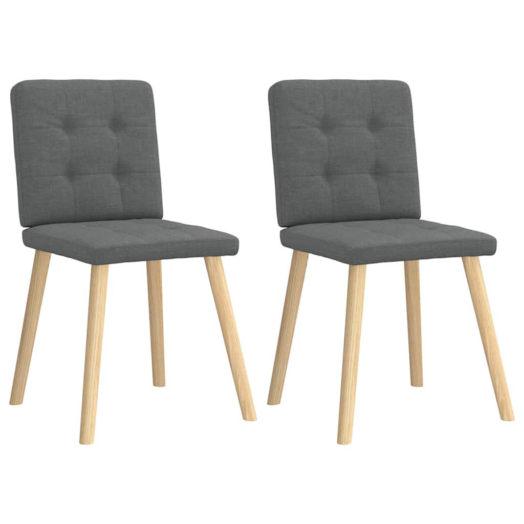 Eetkamerstoelen 2 st stof donkergrijs is nu te koop bij PeponiXL, paradijselijk wonen!