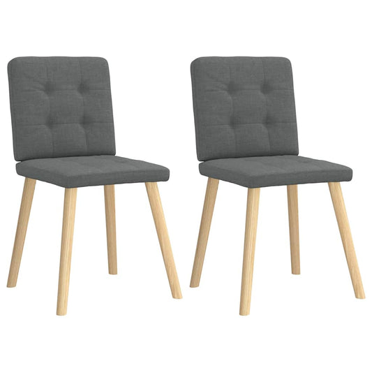Eetkamerstoelen 2 st stof donkergrijs is nu te koop bij PeponiXL, paradijselijk wonen!