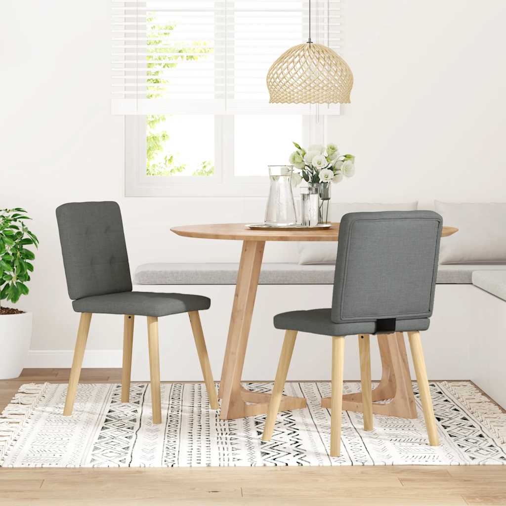 Eetkamerstoelen 2 st stof donkergrijs is nu te koop bij PeponiXL, paradijselijk wonen!