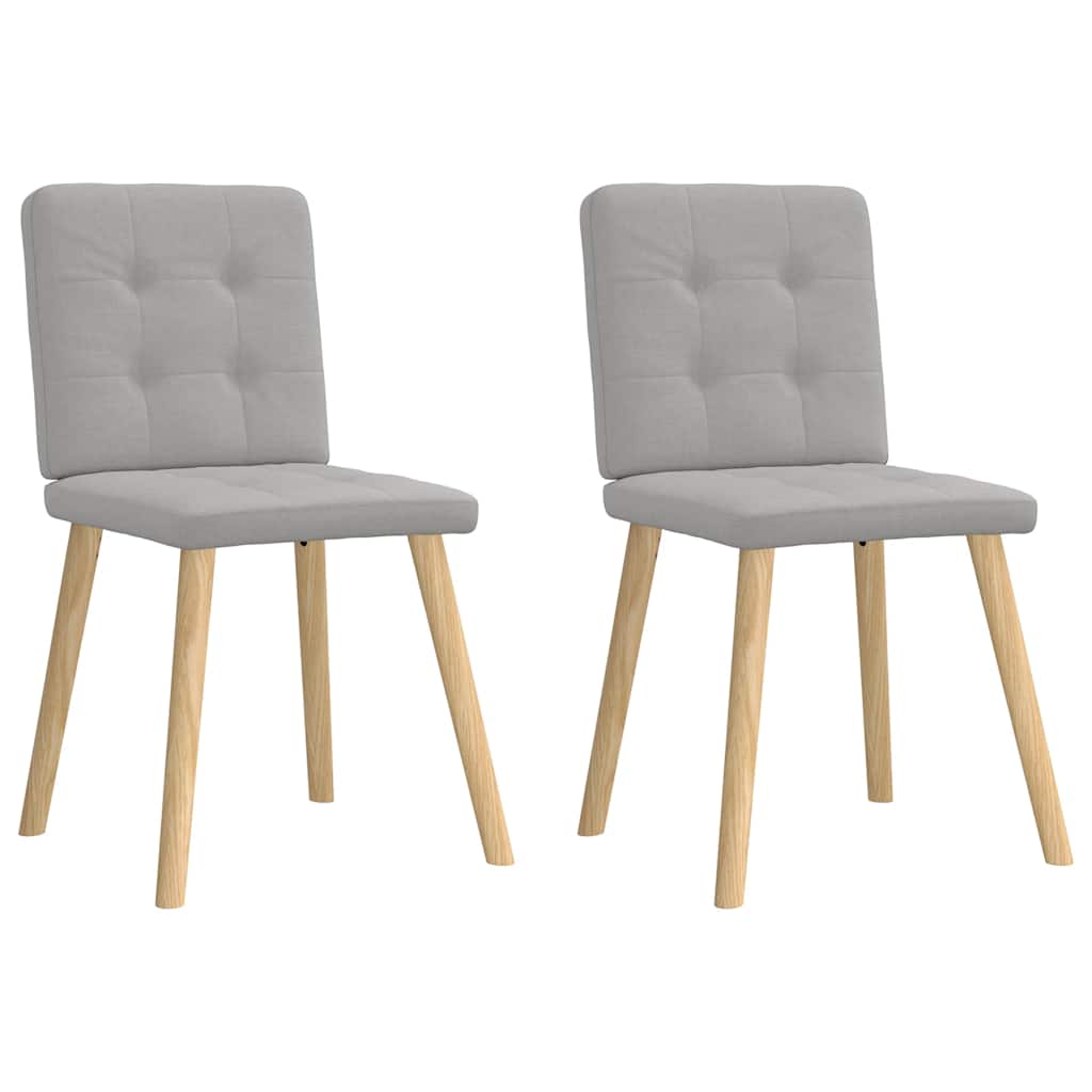 Eetkamerstoelen 2 st stof wolk grijs is nu te koop bij PeponiXL, paradijselijk wonen!