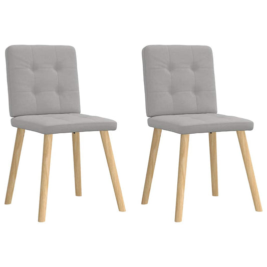 Eetkamerstoelen 2 st stof wolk grijs is nu te koop bij PeponiXL, paradijselijk wonen!