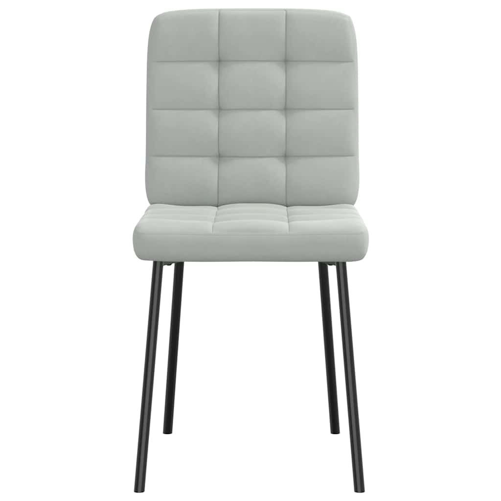 Eetkamerstoelen 2 st fluweel lichtgrijs is nu te koop bij PeponiXL, paradijselijk wonen!