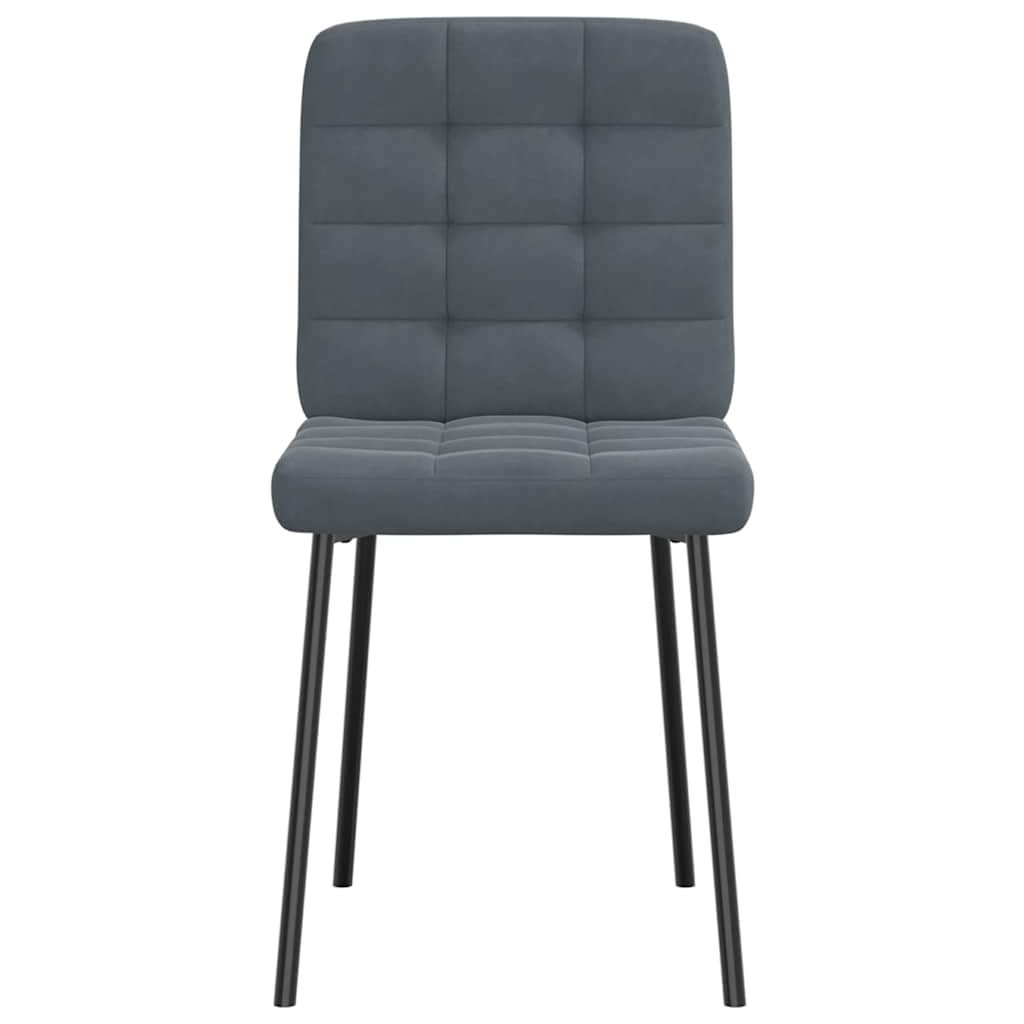 Eetkamerstoelen 2 st fluweel donkergrijs is nu te koop bij PeponiXL, paradijselijk wonen!