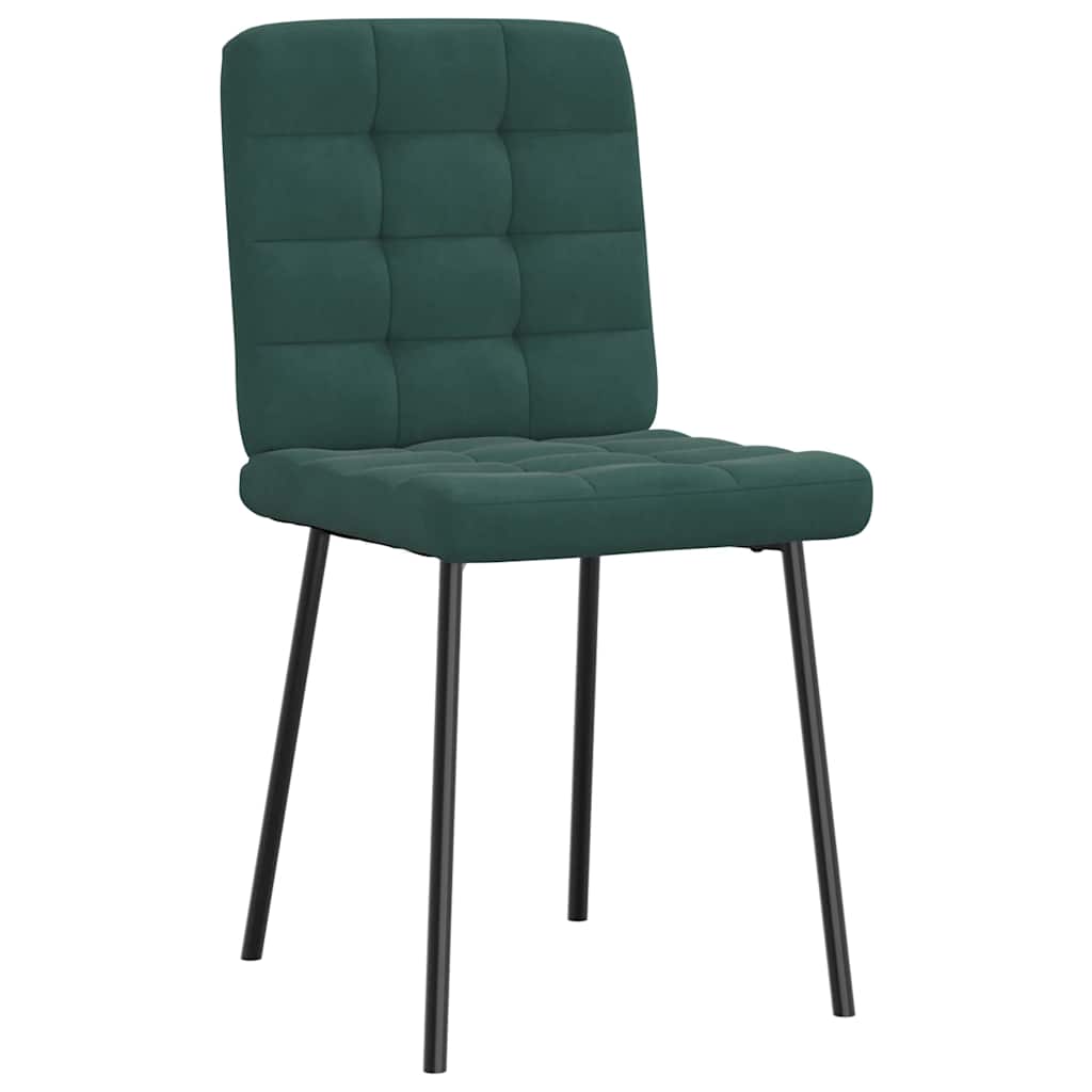 Eetkamerstoelen 2 st fluweel donkergroen is nu te koop bij PeponiXL, paradijselijk wonen!