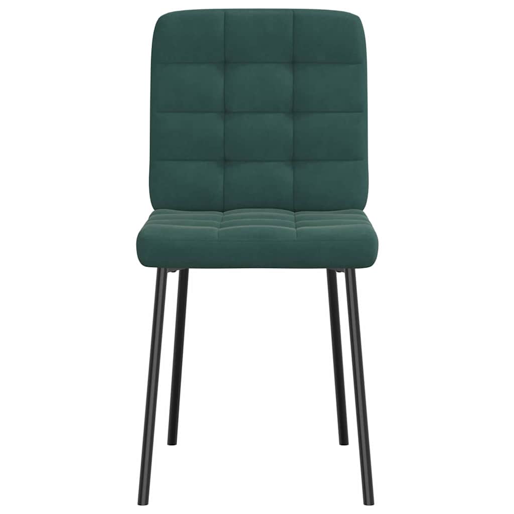 Eetkamerstoelen 2 st fluweel donkergroen is nu te koop bij PeponiXL, paradijselijk wonen!