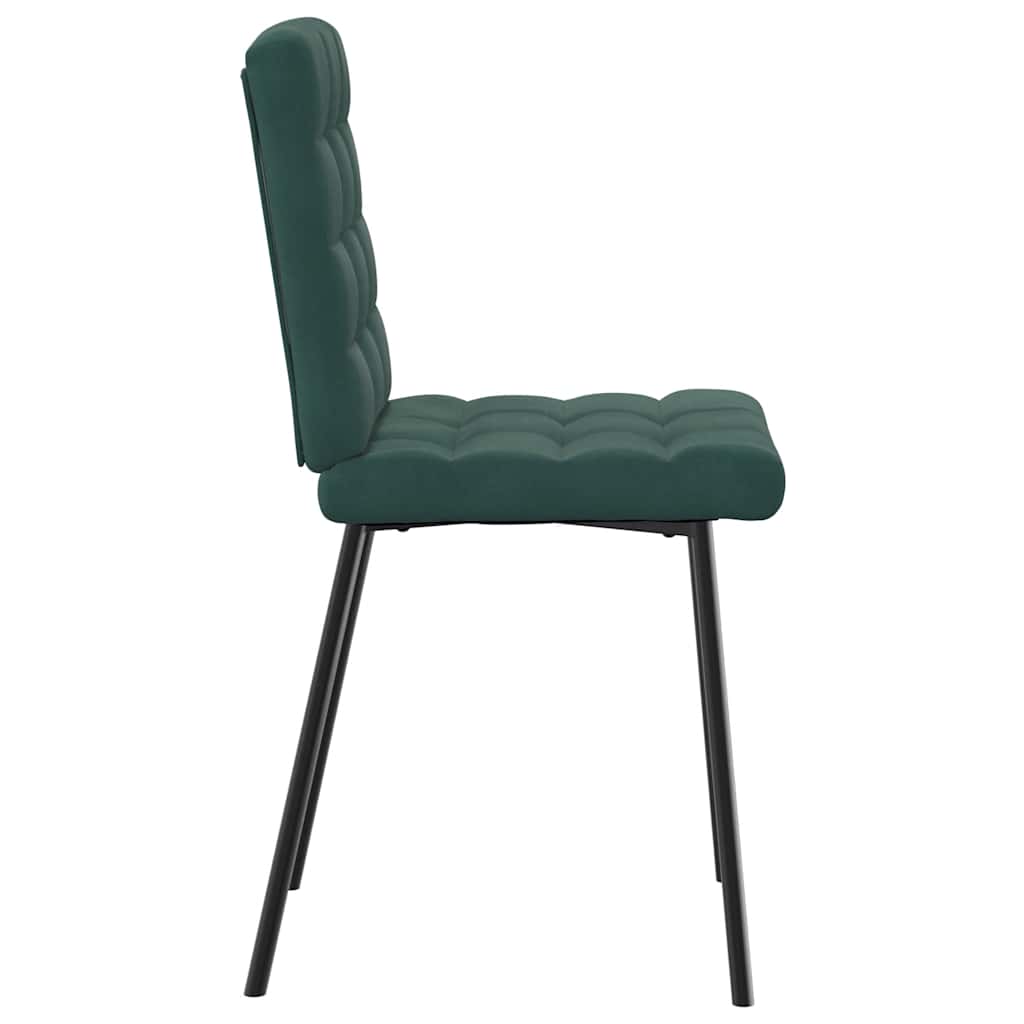 Eetkamerstoelen 2 st fluweel donkergroen is nu te koop bij PeponiXL, paradijselijk wonen!