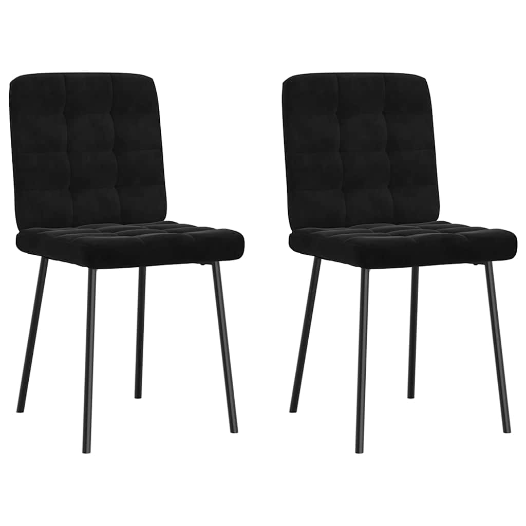 Eetkamerstoelen 2 st fluweel zwart is nu te koop bij PeponiXL, paradijselijk wonen!