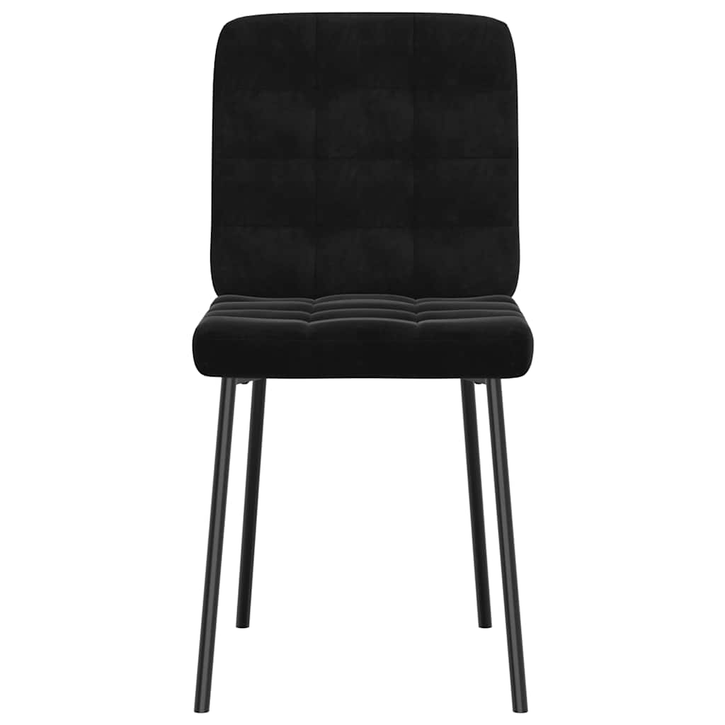 Eetkamerstoelen 2 st fluweel zwart is nu te koop bij PeponiXL, paradijselijk wonen!